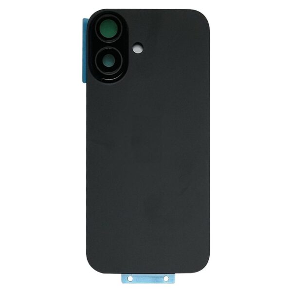 Back Glass w/ Camera Lens / MagSafe Magnet for iPhone 16 (Black) (No Logo)
