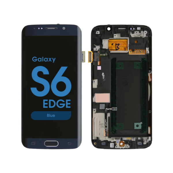 OLED Screen and Digitizer Assembly w/ Frame for Samsung Galaxy S6 Edge (G925) (Blue)