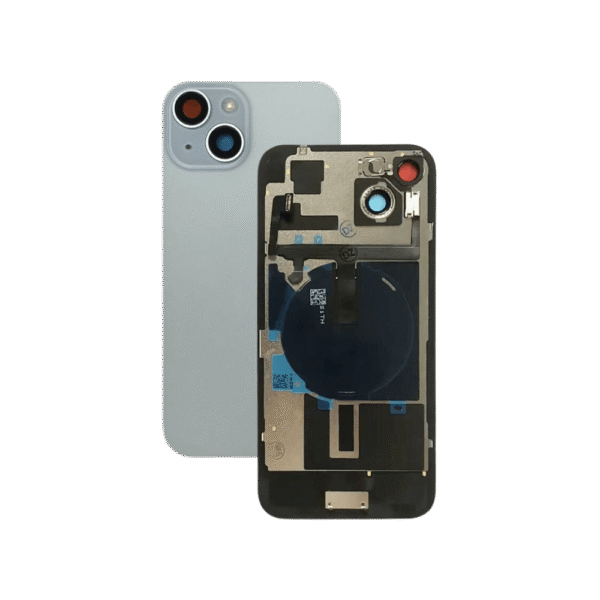 Back Glass w/ Small Parts for iPhone 15 Plus (US Version) (Grade A) (Blue)