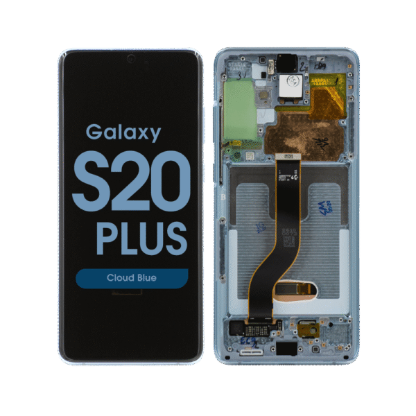 OLED Screen and Digitizer Assembly w/ Frame for Samsung Galaxy S20 Plus (G985) (Cloud Blue)