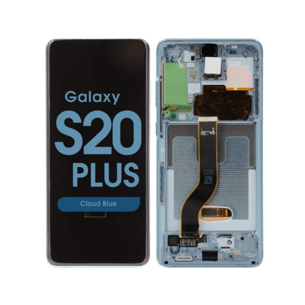 OLED Screen and Digitizer Assembly w/ Frame for Samsung Galaxy S20 Plus (G985) (Cloud Blue)