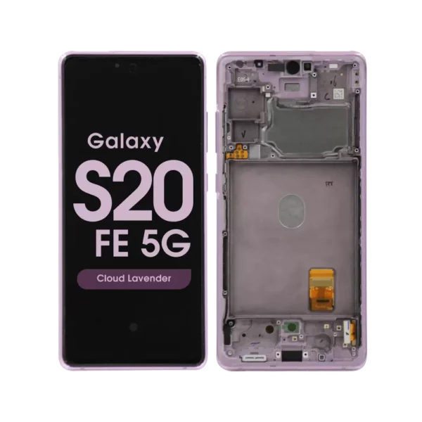 OLED Screen and Digitizer Assembly w/ Frame for Samsung Galaxy S20 FE 5G (G780 / G781) (Cloud Lavender)