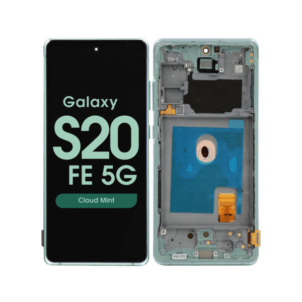 OLED Screen and Digitizer Assembly w/ Frame for Samsung Galaxy S20 FE 5G (G780 / G781) (Cloud Mint)