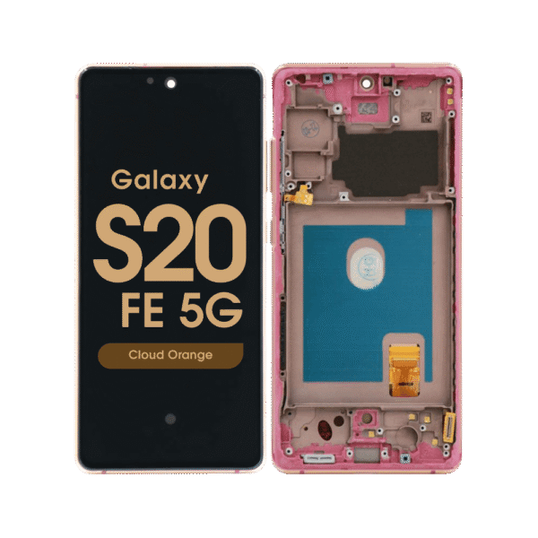 OLED Screen and Digitizer Assembly w/ Frame for Samsung Galaxy S20 FE 5G (G780 / G781) (Cloud Orange)