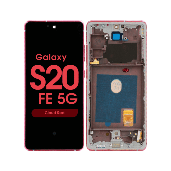 OLED Screen and Digitizer Assembly w/ Frame for Samsung Galaxy S20 FE 5G (G780 / G781) (Cloud Red)