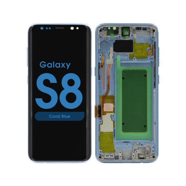 OLED Screen and Digitizer Assembly w/ Frame for Samsung Galaxy S8 (G950) (Coral Blue)