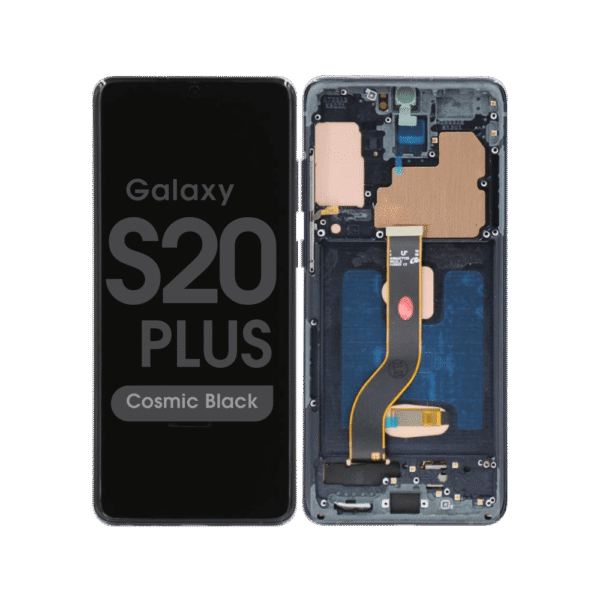 Soft OLED Screen and Digitizer Assembly w/ Frame for Samsung Galaxy S20 Plus (G985) (Cosmic Black)