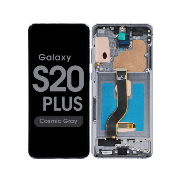 Soft OLED Screen and Digitizer Assembly w/ Frame for Samsung Galaxy S20 Plus (G985) (Cosmic Gray)