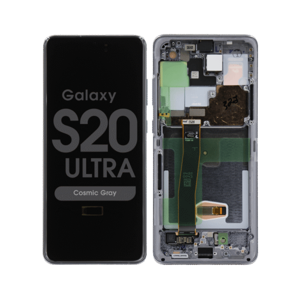 OLED Screen and Digitizer Assembly w/ Frame for Samsung Galaxy S20 Ultra (G988) (Cosmic Gray)