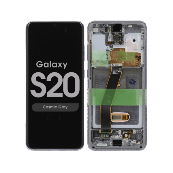 OLED Screen and Digitizer Assembly w/ Frame for Samsung Galaxy S20 (All Carriers except Verizon 5G UW) (G980) (Cosmic Gray)