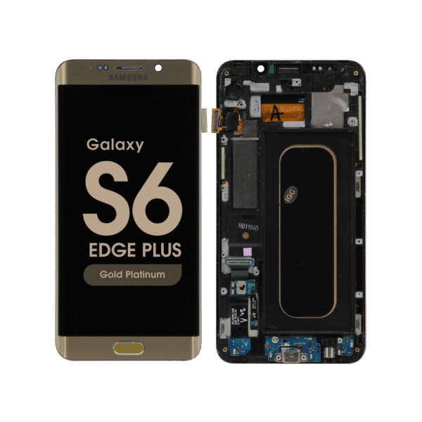 OLED Screen and Digitizer Assembly w/ Frame for Samsung Galaxy S6 Edge Plus (G928) (Gold Platinum)