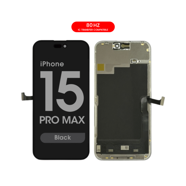 LCD Screen and Digitizer Assembly for iPhone 15 Pro Max (Black) (IC Swappable)