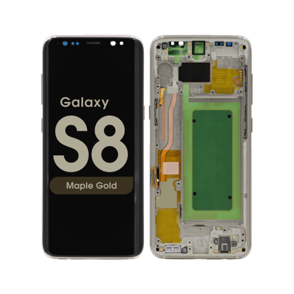 OLED Screen and Digitizer Assembly w/ Frame for Samsung Galaxy S8 (G950) (Maple Gold)