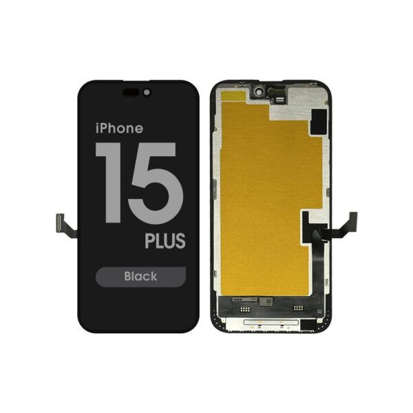 SOFT OLED Screen Assembly for iPhone 15 Plus (Black)