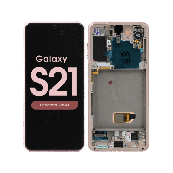 OLED Screen and Digitizer Assembly w/ Frame for Samsung Galaxy S21 (Must Transfer Antenna for Verizon) (G991) (Phantom Violet)