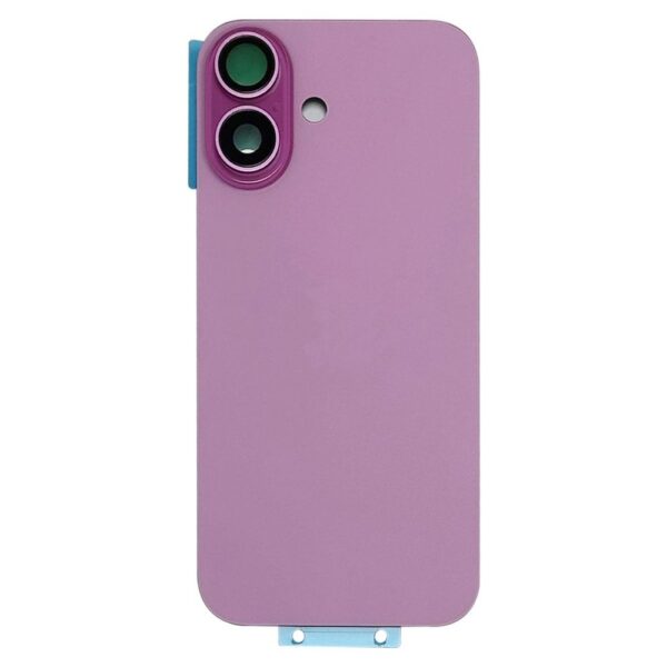 Back Glass w/ Camera Lens / MagSafe Magnet for iPhone 16 Plus (Pink) (No Logo)
