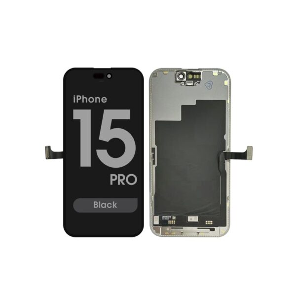 OLED Screen and Digitizer Assembly w/ Proximity Sensor for iPhone 15 Pro (Pairable) (Black)