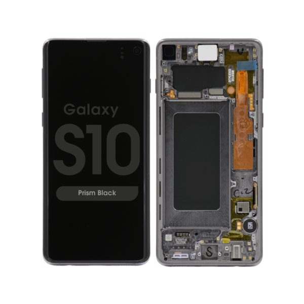 OLED Screen and Digitizer Assembly w/ Frame for Samsung Galaxy S10 (G973) (Prism Black)