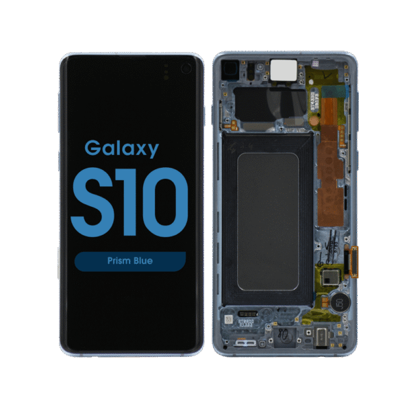 OLED Screen and Digitizer Assembly w/ Frame for Samsung Galaxy S10 (G973) (Prism Blue)
