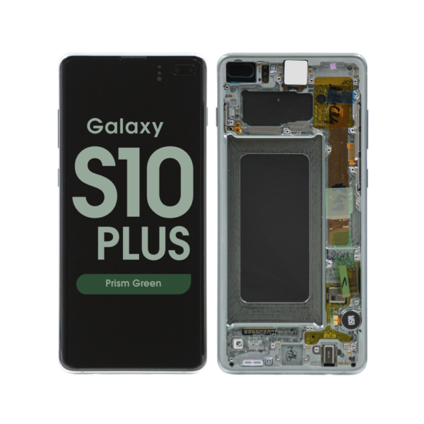 OLED Screen and Digitizer Assembly w/ Frame for Samsung Galaxy S10 Plus (G975) (Prism Green)