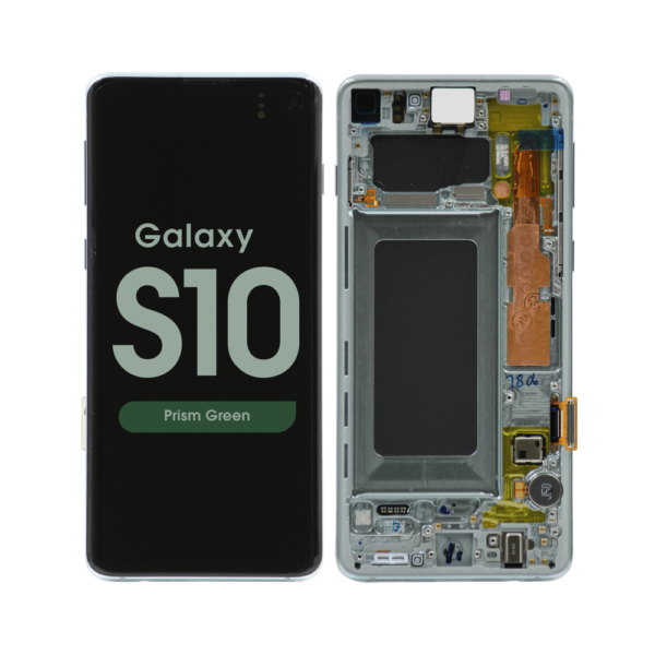 OLED Screen and Digitizer Assembly w/ Frame for Samsung Galaxy S10 (G973) (Prism Green)