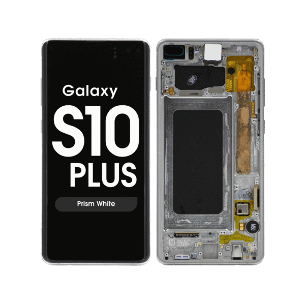 OLED Screen and Digitizer Assembly w/ Frame for Samsung Galaxy S10 Plus (G975) (Prism White)