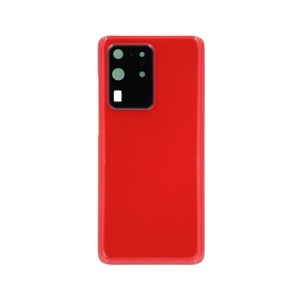Back Cover w/ Adhesive / Camera Lens for Samsung Galaxy S20 Ultra (G988) (No Logo) (Red)