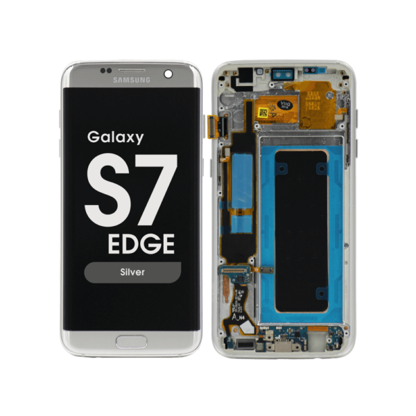 OLED Screen and Digitizer Assembly w/ Frame for Samsung Galaxy S7 Edge (G935) (Silver)