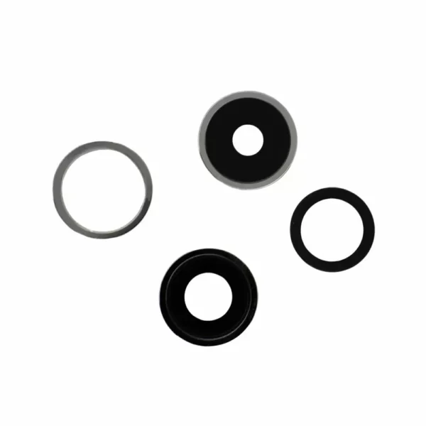 Premium - Rear Camera Lens w/ Rings for iPhone 14 Pro Max (Silver)
