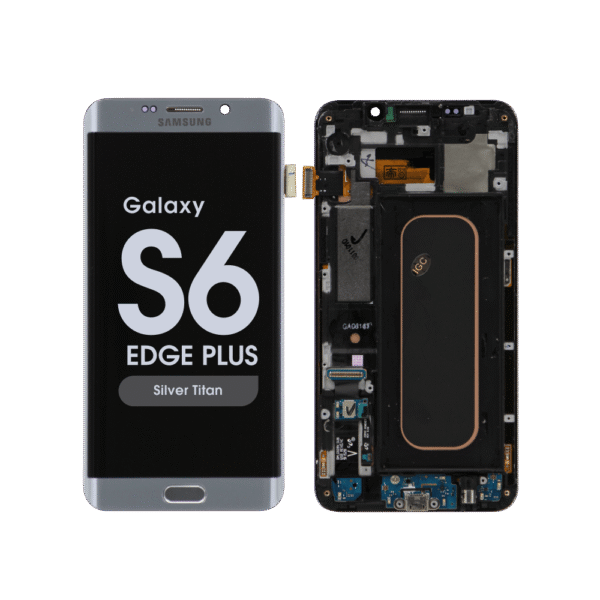 OLED Screen and Digitizer Assembly w/ Frame for Samsung Galaxy S6 Edge Plus (G928) (Silver Titan)