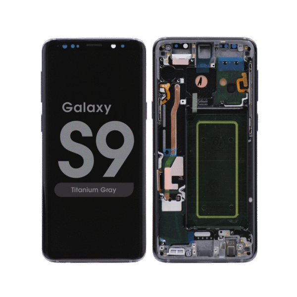 OLED Screen and Digitizer Assembly w/ Frame for Samsung Galaxy S9 (G960) (Titanium Gray)