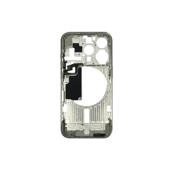 Mid Frame w/ Power Flex / Volume Flex for iPhone 15 Pro (US Version) (White Titanium)