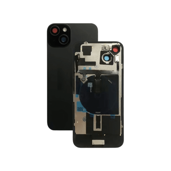 Back Glass w/ Small Parts for iPhone 15 (US Version) (Grade A) (Black)