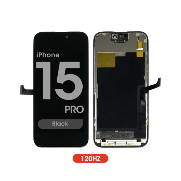 LCD Screen and Digitizer Assembly for iPhone 15 Pro (IC Swappable) (Black)