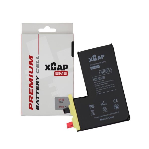 Battery Cell without Flex for iPhone 15 Pro (BMS) (3480 mAh) (Spot Weld Required)