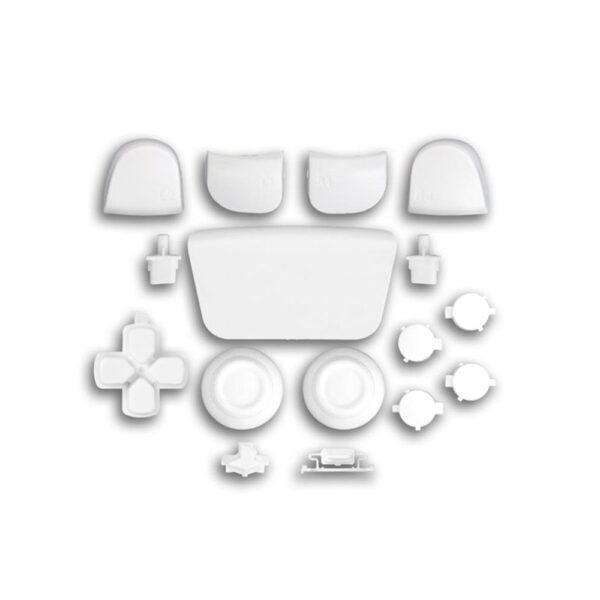 (16 Pieces) Controller Button Sets for Sony PlayStation 5 (White)