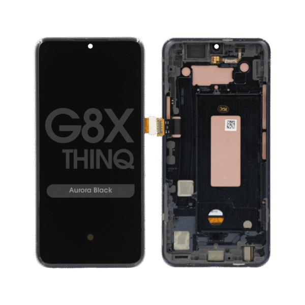 LCD Screen and Digitizer Assembly w/ Frame for LG G8X ThinQ (Aurora Black)