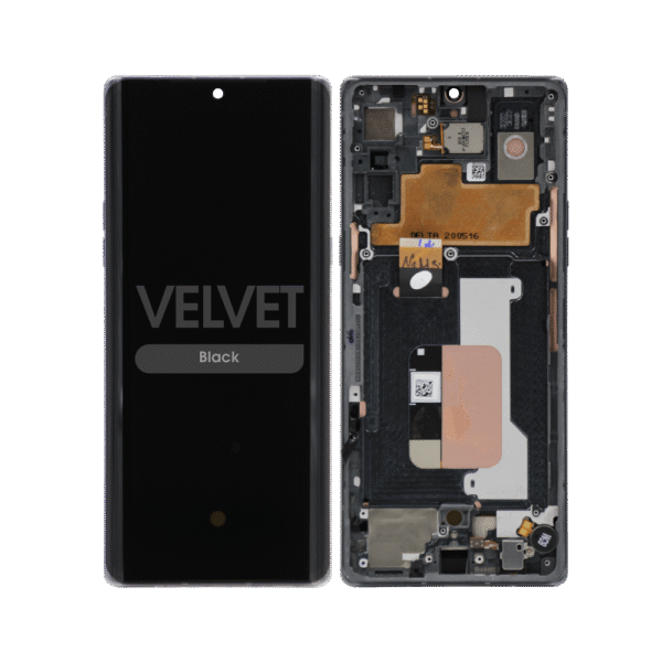 OLED Screen and Digitizer Assembly w/ Frame for LG Velvet (G9) (All Carriers except Verizon UW) (Black)