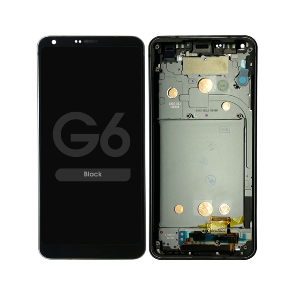 LCD Screen and Digitizer Assembly w/ Frame for LG G6 (Black)