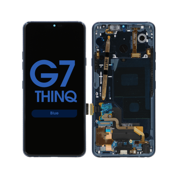 Premium - LCD Screen and Digitizer Assembly w/ Frame for LG G7 ThinQ (Blue)