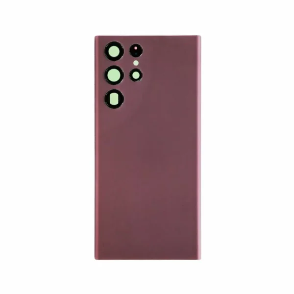 Back Cover w/ Adhesive / Camera Lens for Samsung Galaxy S22 Ultra 5G (S908) (Burgundy)