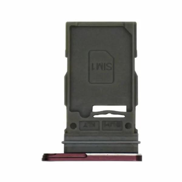 Single Sim Card Tray for Samsung Galaxy S22 Ultra 5G (S908) (Burgundy)