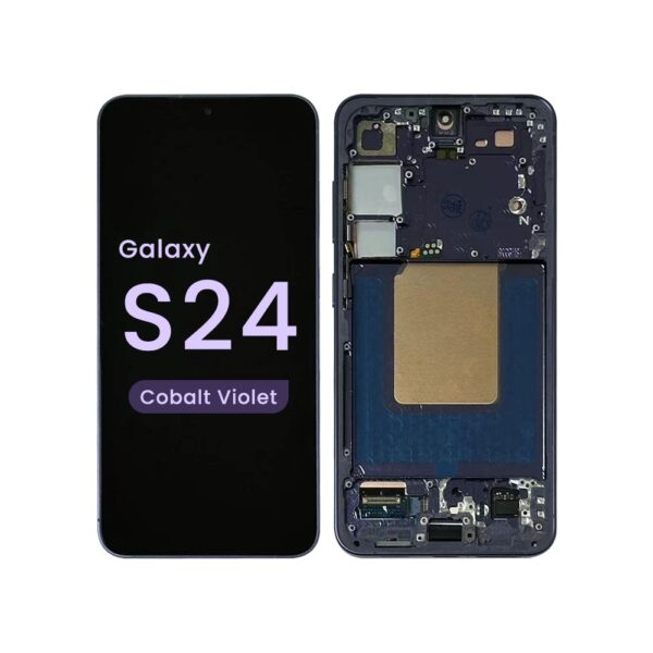 OLED Screen and Digitizer Assembly w/ Frame for Samsung Galaxy S24 5G (S921) (US Version) (Cobalt Violet)