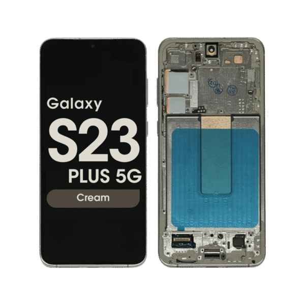 OLED Screen and Digitizer Assembly w/ Frame for Samsung Galaxy S23 Plus 5G (S916) (US / International Version) (Cream)