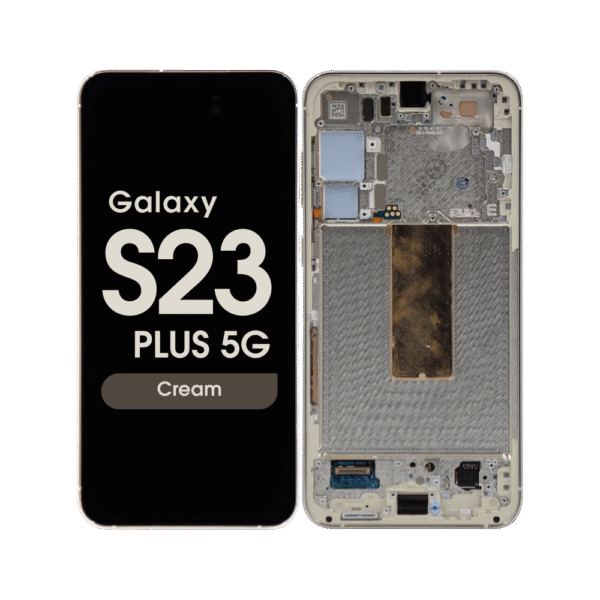 OLED Screen and Digitizer Assembly w/ Frame for Samsung Galaxy S23 Plus 5G (S916) (US / International Version) (Cream)
