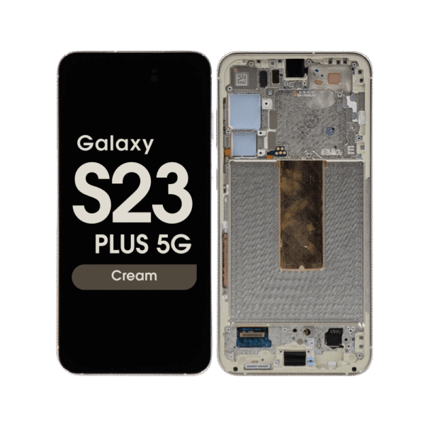 OLED Screen and Digitizer Assembly w/ Frame for Samsung Galaxy S23 Plus 5G (S916) (Grade C) (Cream)