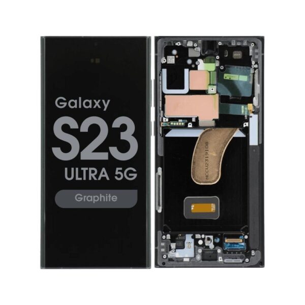 OLED Screen and Digitizer Assembly w/ Frame for Samsung Galaxy S23 Ultra 5G (S918) (US / International Version) (Graphite)