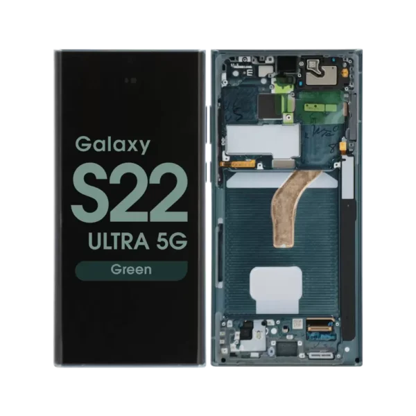 OLED Screen and Digitizer Assembly w/ Frame for Samsung Galaxy S22 Ultra 5G (S908) (Green)