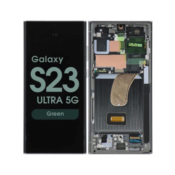 OLED Screen and Digitizer Assembly w/ Frame for Samsung Galaxy S23 Ultra 5G (S918) (US / International Version) (Green)