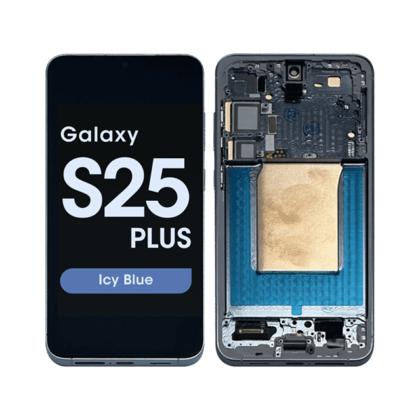 Soft OLED Screen and Digitizer Assembly w/ Frame for Samsung Galaxy S25 Plus (S936) (US / International Version) (Icy Blue)